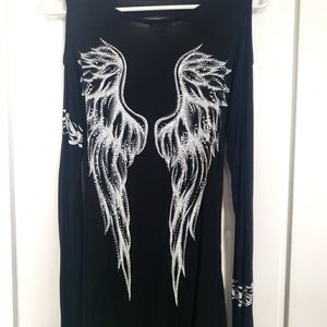 Long Sleeve Bedazzled Blouse